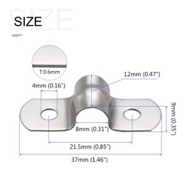 sourcing map Pipe Straps Clamp (8mm/0.31") 20pcs, 304 Stainless Steel U Tube Tension Clip Bracket - for Plumbing Pipeline Wire