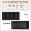 6x12 Floor Register, 2 Pack Heavy Duty Steel Walkable Floor