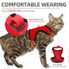 PUPTECK Cat Harness and Leash Set Escape Proof, Reflective Adjustable