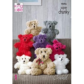 King Cole Tufty Joseph the Bear Crocheted Pattern 9096