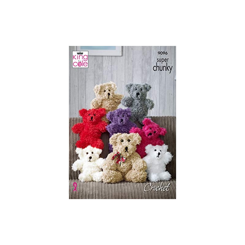 King Cole Tufty Joseph the Bear Crocheted Pattern 9096