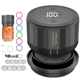 Cordless Electric Vacuum Sealer Kit for Mason Jars - Fits Regular & Wide Mouth Jars, Food Storage, Canning - Compatible with Lids - Preserve Freshness