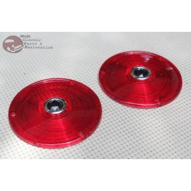 CGM Truck & Custom 58 59 Chevy Fleetside Pickup Truck Rear Blue Dot Taillamp Tail Light Lenses Pair