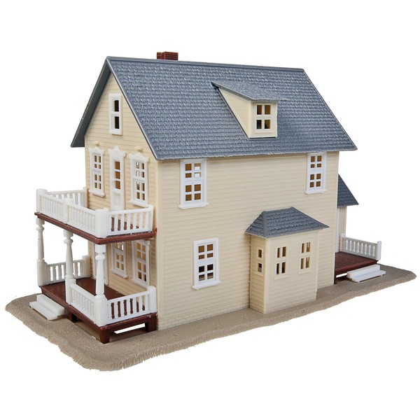 Walthers Trainline HO Scale Model Two-Story House 3 x 7.