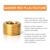 GASHER 25Pcs Brass Pipe Fitting,1/8" 1/4" 3/8" 1/2" 3/4" NPT