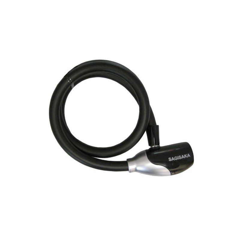Bicycle Key Dimple Cable Lock 35.4 inches (90 cm), Black