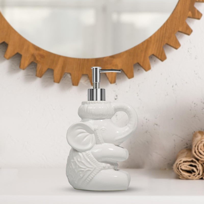 Amaauto Elephant Soap Dispenser, Refillable Liquid Soap Dispenser for Bathroom