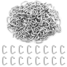 Glarks 1000Pcs 3/8'' Upholstery Steel Hog Rings kit for Auto Upholstery, Bungee Cord, Fencing, Animal Pet Cages, Meat Bags, DIY Craft, Furniture and More (3/8'' Hog Rings)