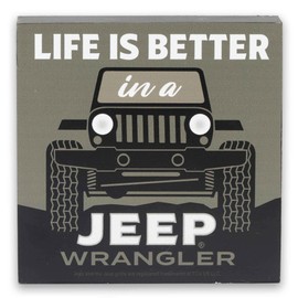 Jeep Wrangler Life Is Better Wood Block Decor - Vintage Jeep Wrangler Decoration - Great Gift Idea