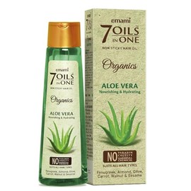 Emami Aceite Capilar 7 En 1 | Con Aloe Vera | Aceite Hidratante Y Nutritivo | Mejora La Salud Capilar | Reduce Las Puntas Abiertas | Deja El Cabello Suave Y Brillante | 200 Ml