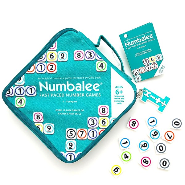 Numbalee - Fun & Educational Learning Games - Over 12 Original Number Games - Up To 8 Players - Fast Paced Mental Maths Game - Compact & Portable - Age 6+