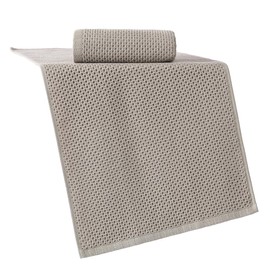 YiLUOMO Khaki Hand Towels 100% Cotton Waffle Weave Fast Drying Kitchen Towels Ultra Absorbent Lightweight Bathroom Hand Towels (2 Pieces, 13" X 29")