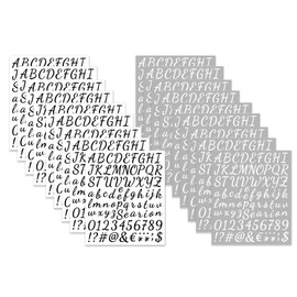 14 Blätter 1064 Stück Selbstklebende Buchstaben Nummern Aufkleber DIY Klebebuchstaben Wetterfest Vinyl Buchstaben Sticker Notation für Scrapbooking Briefkasten Markierung Dekoration 7 Schwarz 7 Weiß