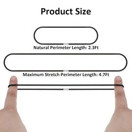 Garbage Can Bands Fits 13 to 30 Gallon Trash Cans, 3 Pack Durable Trash Can Bag Holder Bands with Strong Elasticity, Homewares Litter Box Bands Good for Home Office School, Trash Can Bands Set, Black