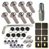 ZXFOOG License Plate Screws Anti Theft- 8 PC Button Head
