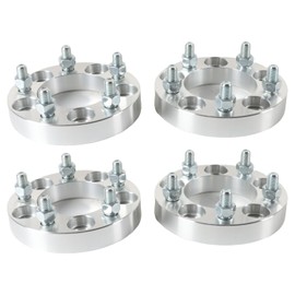 Kessocco 5 Lug 5x4.5 Wheel Spacers, Forged 1 inch 5x114.3mm Wheel Spacers with 1/2-20 Studs & 82.5mm Hub Bore Fits for Edge Explorer Ranger Marauder Mountaineer Cherokee Wrangler Liberty, 4pcs Silver