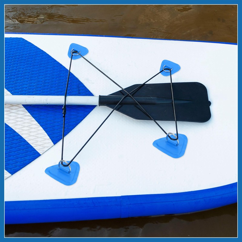 A ABSOPRO 4pcs D Ring Patch PVC Stainless Steel Triangle