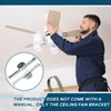 Therwen 8 Pcs Adjustable Fan Electrical Box Brace for Ceiling