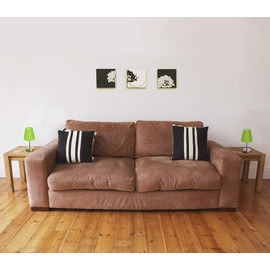 Simple Designs LT2013-GRN-2PK Sand Nickel Mini Basic Table Lamp with Fabric Shade 2 Pack Set, Green