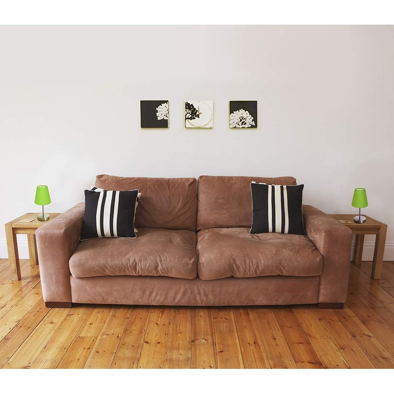 Simple Designs LT2013-GRN-2PK Sand Nickel Mini Basic Table Lamp with