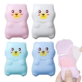 Artbox /Maljja Shop Brain Bunny Teddy Bear Portable Paper Soap Handy / /말짜샵 브레인버니 곰돌이 휴대용 종이비누 핸디