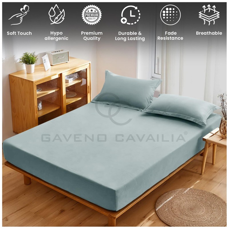 Luxury Extra Deep Fitted Sheet, Plain Polycotton Lightweight Long Lasting