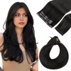 HOTBANANA Invisi Edge Clip in Hair Extensions, 16inch 110g 4Pcs