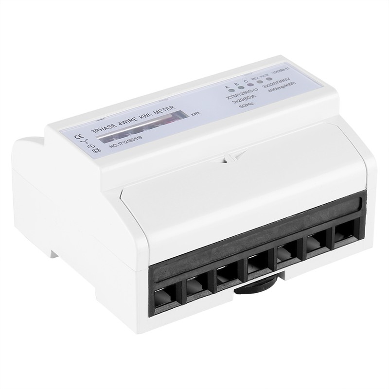 Digital 3phase 4 Wire DINRail Electric Meter 20(80)A Electronic KWh