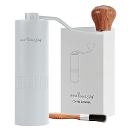West Coast Chef Manual Coffee Grinder - Manual Burr Grinder, Portable Coffee Grinder Manual - Espresso Hand Grinder Coffee - Manual Coffee Bean Grinder - Travel Coffee Grinder Hand Coffee Grinder Burr