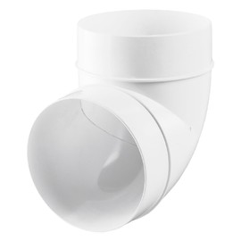 Pipe Elbow 90 Degree Ventilation Round Pipe Elbow Connector for Pipes 100 mm Plastic Ventilation Duct 90° Segment Elbow for Round Ventilation Pipes Ventilation Systems PVC Connector Diameter 100