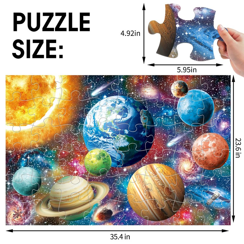 Jumbo Floor Puzzle for Kids,48 Piece Solar System Planet Large