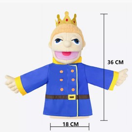 LOMTRATS 1 x Childrens Theatre Hand Puppets for Teachers, Policeman, Farmer, Pirate, Detective etc with Moving Open Mouths Perfect for Storytelling, Teaching, Party Gift