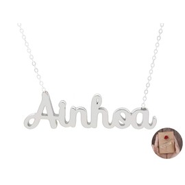 Only faith Personalisierte Namenskette für Damen aus Edelstahl mit origineller Geschenkbox Kette Anhänger Schmuck speziell für Freundinnen, standard, Edelstahl, Nicht zutreffend.