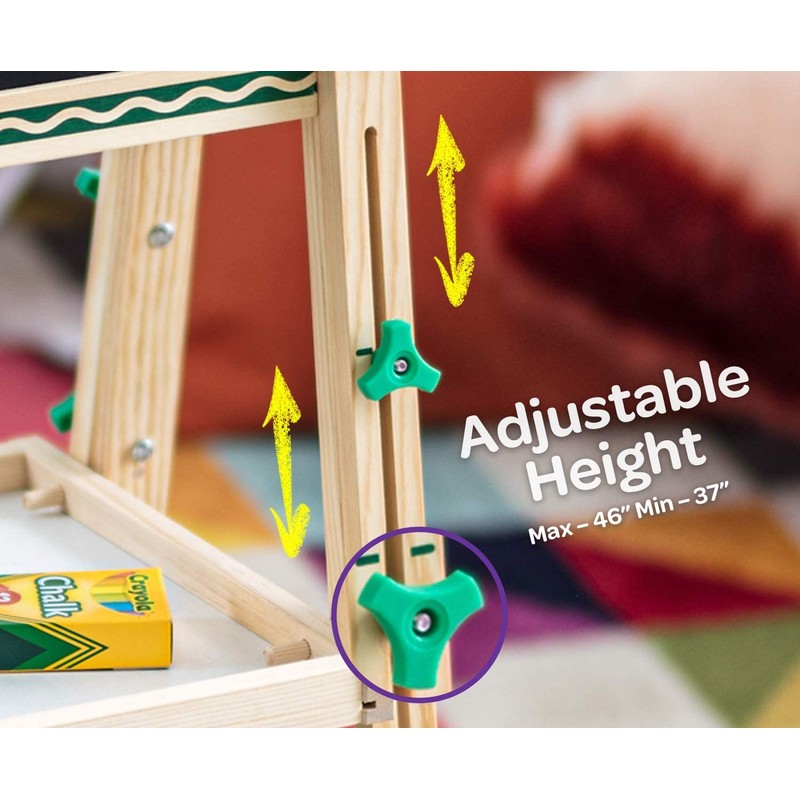 Crayola Kids Mini Wooden Art Easel & Supplies, Toddler Toys,