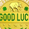 deDecoml Good Luck Challenge Coin with Horseshoe and Four Leaves