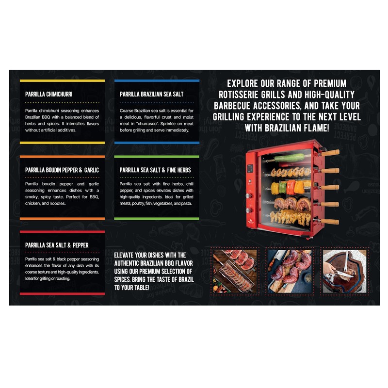 Brazilian Flame Parrilla Seasoning - Parrilla Chimichurri - 15.9 oz