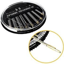 BUBUCAM 30PCS Popular Assorted Hand Sewing Needles Embroidery Mending Craft Quilt Sewing,6 Different Sizes Sewing Needles