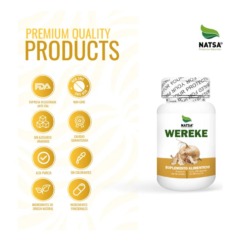 Wereke, 300 Cápsulas (3 Frascos 100 Cap C/u)