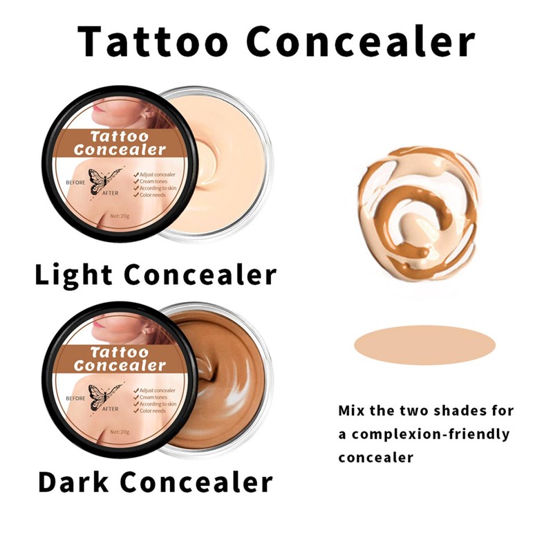 KOAHDE Körper-Concealer für Tattoos,Tattoo Foundation Wasserfest Für Körper,Make up Wasserfest,Schweißfester