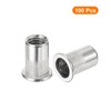sourcing map 100Pcs Rivet Nuts Flat Head, M10 Stainless Steel