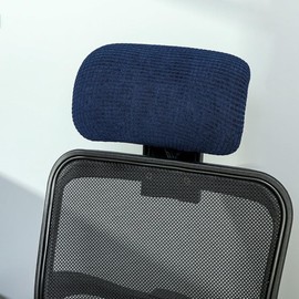 Set of 4 Office Chair Cushion Covers Elastic Desk Chair Covers Chair Headrest Cover Waterproof Anti-Fouling Dustproof Computer Chair Headrest Cover Protective Cover Chair Protector Navy Blue