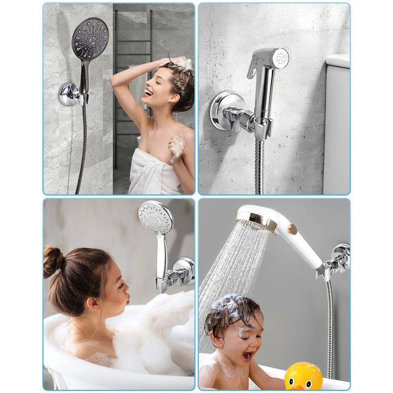 Shower Holder, Suction Shower Head Holder No Drill, Adjustable Shower