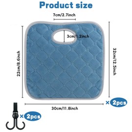 JazRvr 2 Stück Kindersitzunterlage Autos, kindersitzunterlage Autos, kindersitz unterlagen für Auto, Auto sitzschutz Kinder, Weiche & wasserdichte Kindersitzun