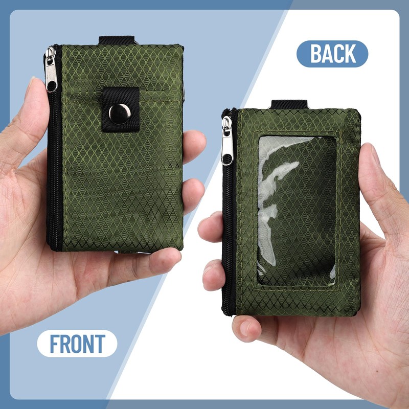 SIDESUGAR RFID Blocking Lanyard Wallet with ID Window Card Holder