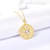 AENEAS 14K Gold Plated Sun Necklace for Women 925 Sterling