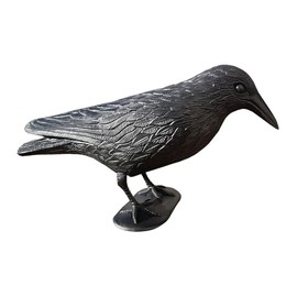 WELLGRO® Bird Scarer Crow Sitting or Flying Plastic Black Sitting Design