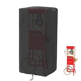 Rilime Popcorn Cart Cover - Waterproof 420D Popcorn Machine Cart Cover,Dustproof Popcorn Maker Cart Cover for Nostalgia With 2 Windproof Buckles & Adjustable Drawstring