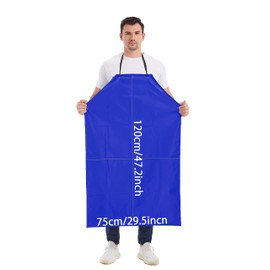 Nanxson Men's Waterproof Apron Factory Butcher Adjustable Work Apron CF3108 (blue, One Size)