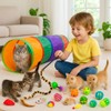 PUBAMALL Túnel para Gatos, Juguete Extensible Plegable para Jugar con
