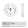 Topkey Silent Wall Clock Kitchen 9 Inch Retro Non-ticking Decorative